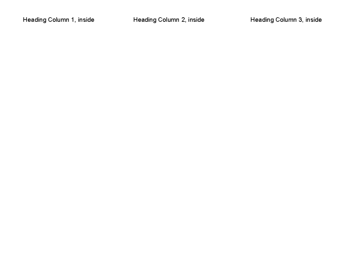 Nutrient Brochure template - Heading Column 1, inside Heading Column 2 ...