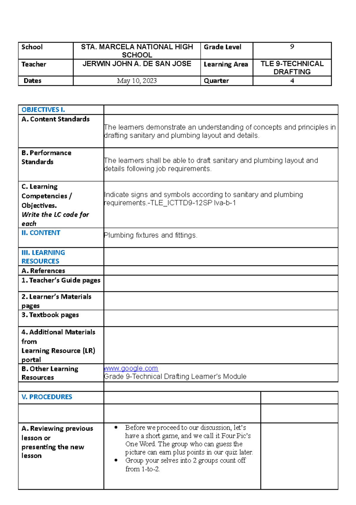 TLE-DLP - Copy - Copy - thanks - School STA. MARCELA NATIONAL HIGH ...