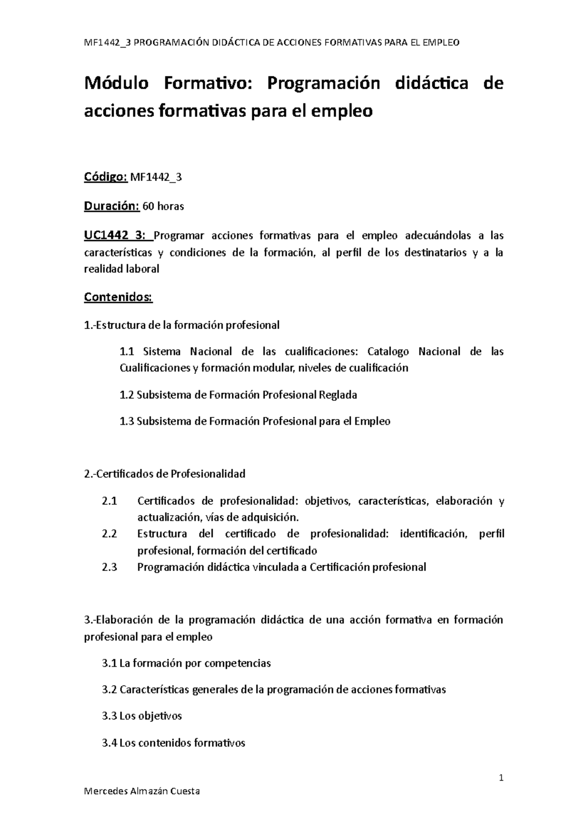 Módulo Formativo Programación didáctica de acciones formativas para el ...
