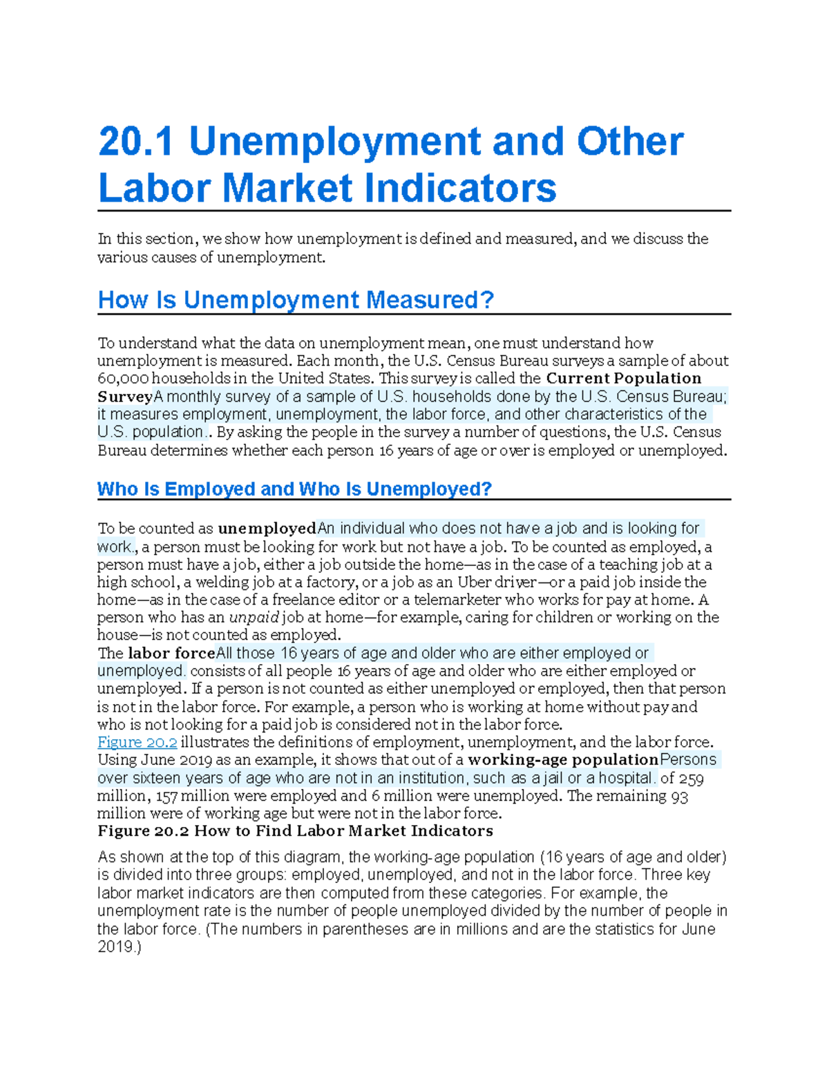 20.1 Unemployment and Other Labor Market Indicators - How Is ...