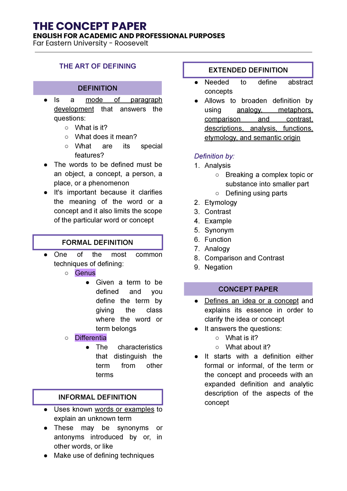 school concept paper example about education