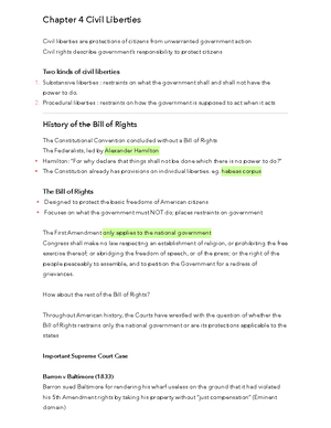 Chapter 5 Civil Rights - Ch5 - Chapter 5 Civil Rights Civil Liberties ...