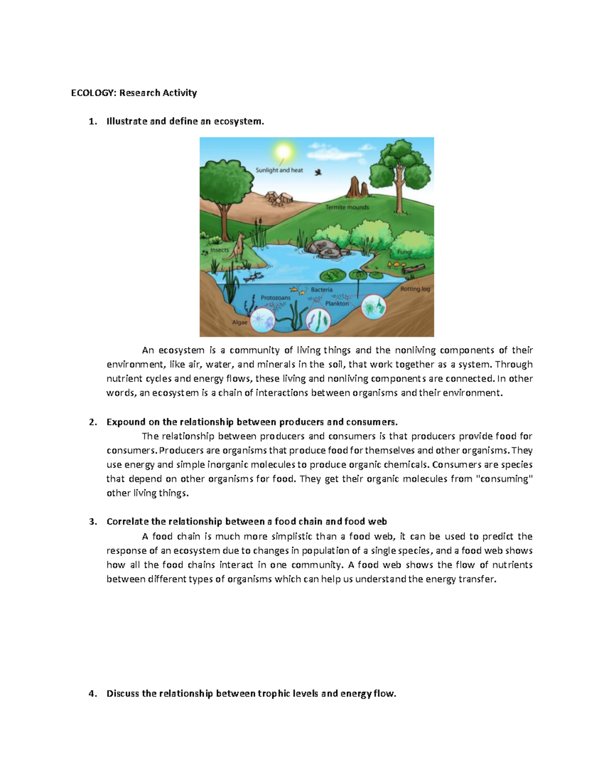 Research-Activity 5-11-22 - ECOLOGY: Research Activity 1. Illustrate ...