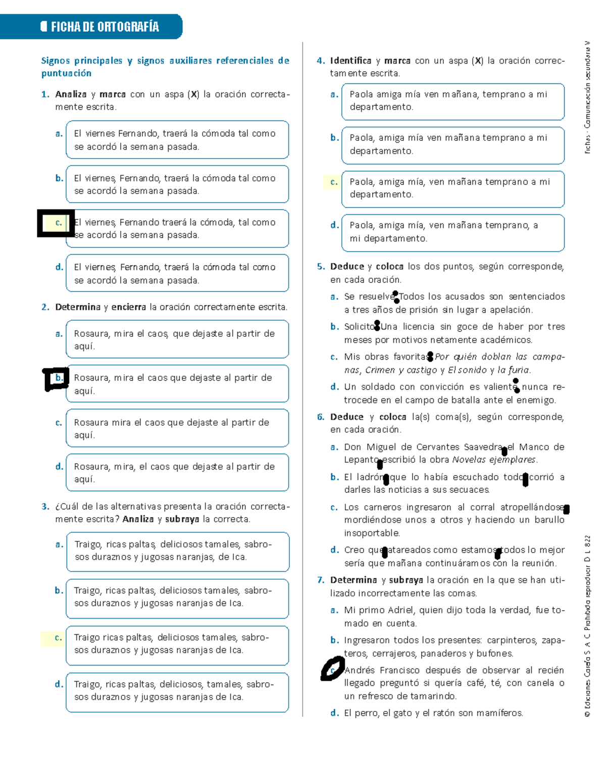 FA Signos Principales Y Signos Auxiliares Referenciales De Puntuación ...