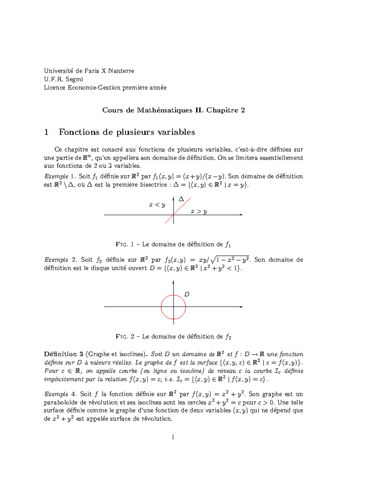 Mathematiques L1 S2 Suite Universit De Paris Nanterre Segmi Licence Economie Studocu