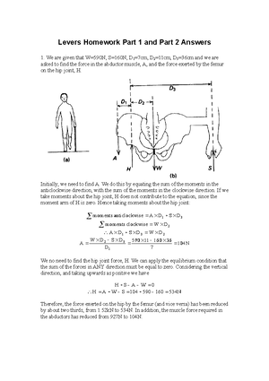 Biomechanics moments questions - Moments and equilibrium example sheet ...