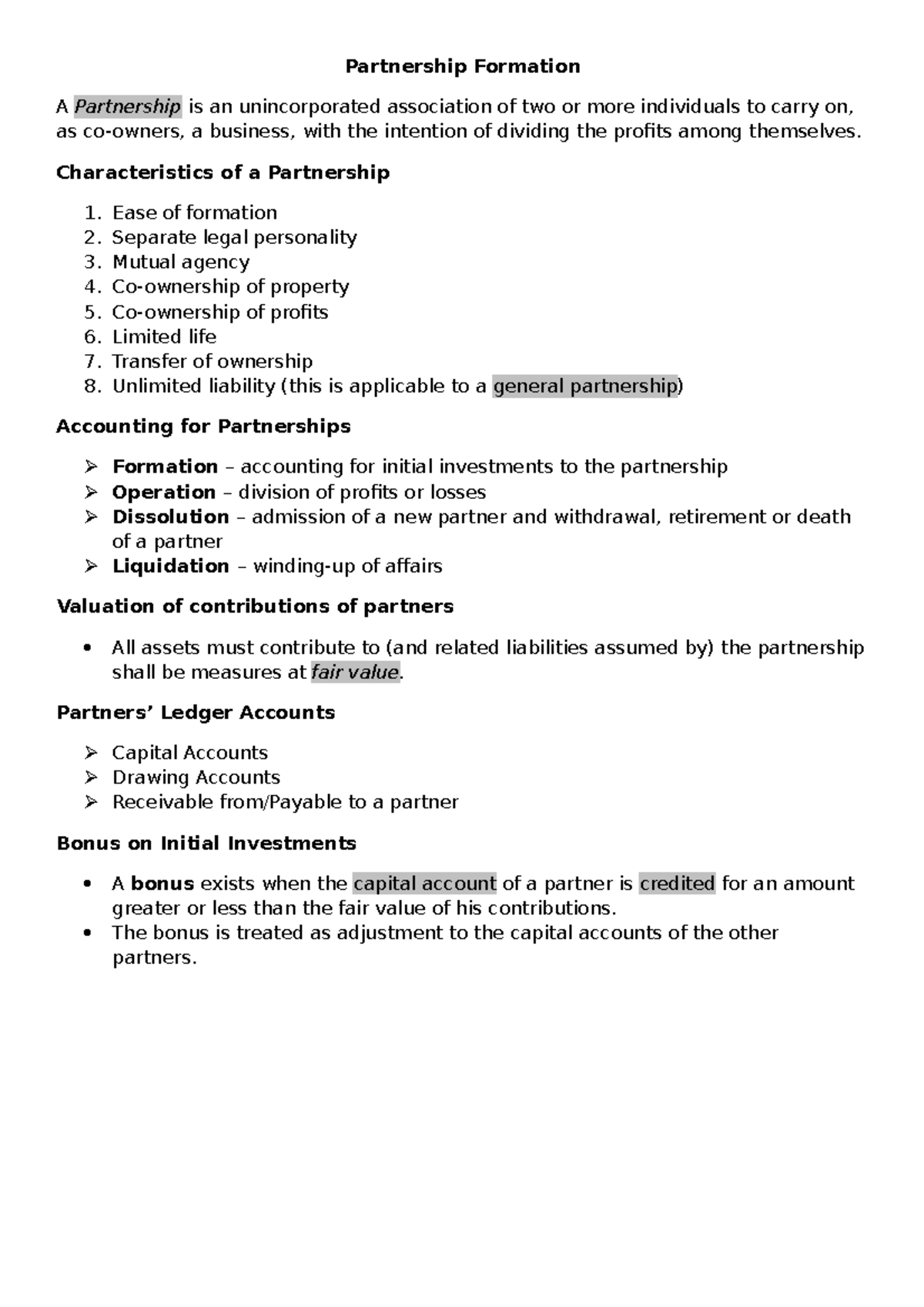 partnership-formation-characteristics-of-a-partnership-ease-of