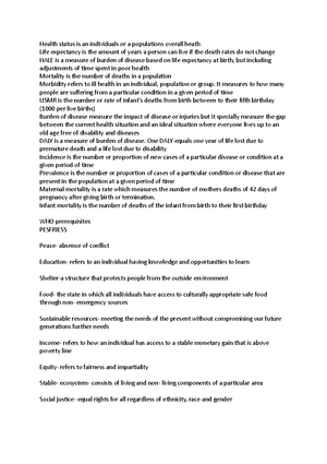 Health and Human Development Unit 3 AOS 1 notes - KS: explain the ...