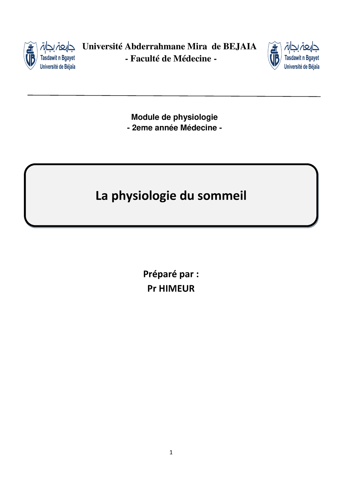 Physiologie Du Sommeil - Introduction Contrairement à L’état De Veille ...