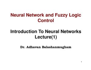 Neural Network And Fuzzy Logic Lecture 6-Print - Neural Network And ...