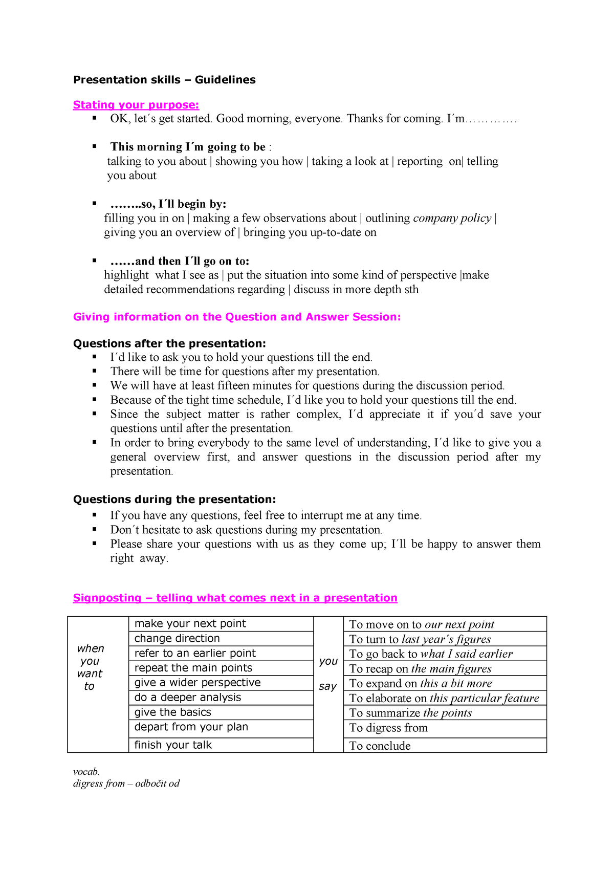 presentation guidelines for students pdf