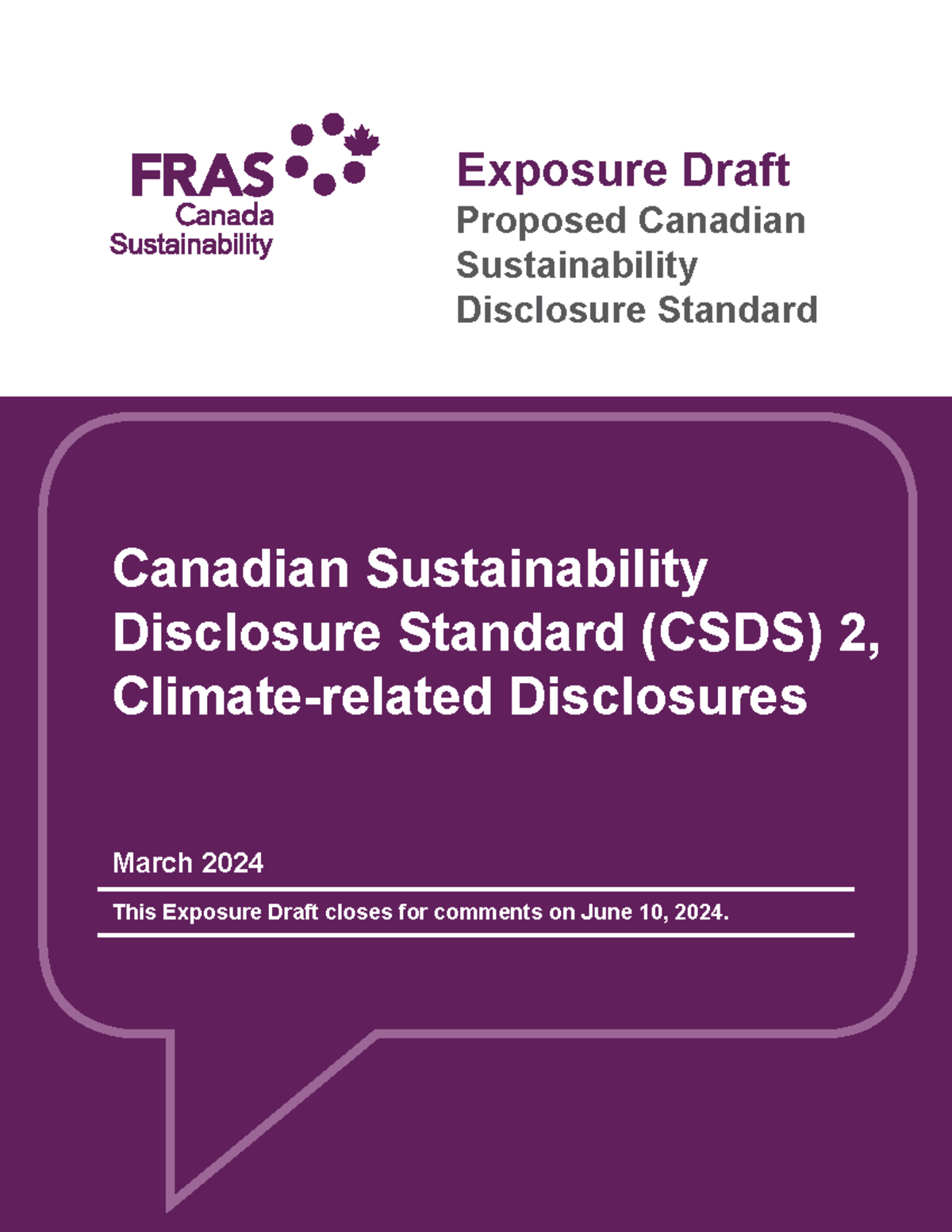 CSSB ED CSDS 2 - Canadian Sustainability Disclosure Standard (CSDS) 2 ...