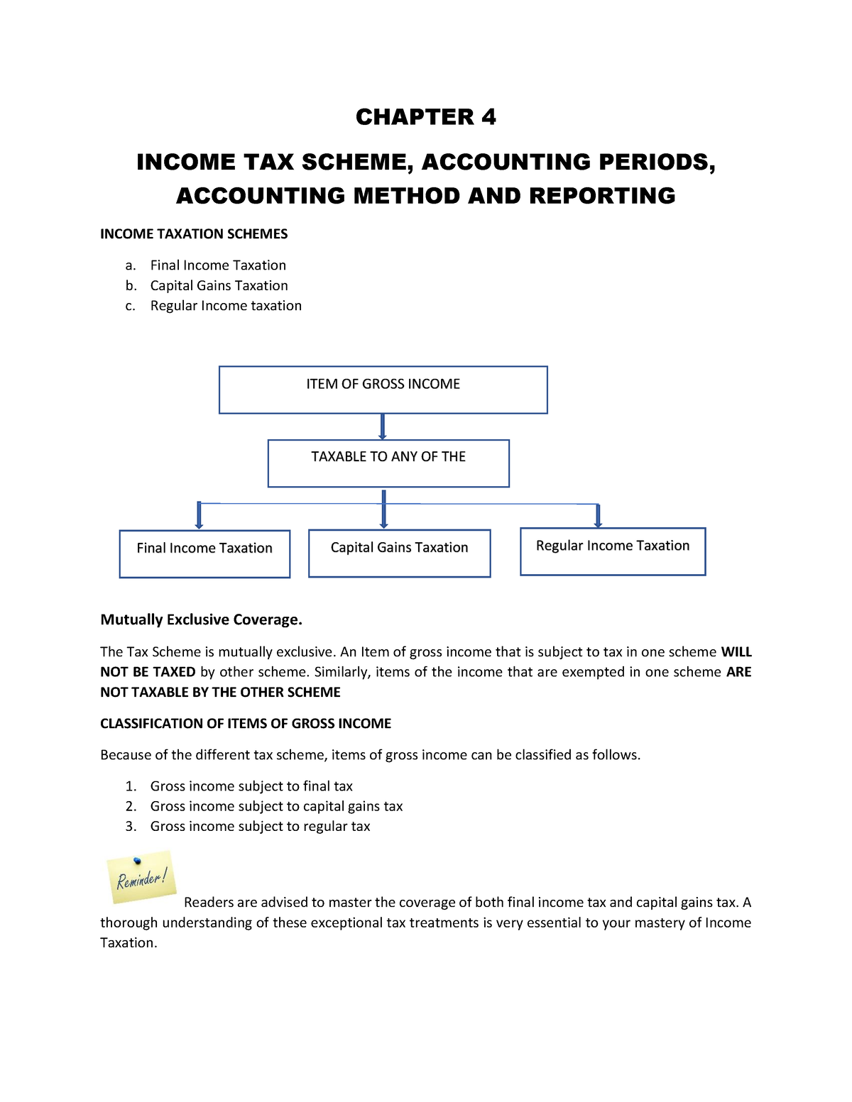 Chapter-4 - None - CHAPTER 4 INCOME TAX SCHEME, ACCOUNTING PERIODS ...