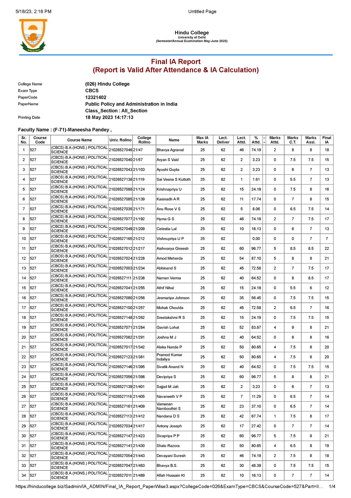 public-policy-and-administration-in-india-hindu-college-university-of