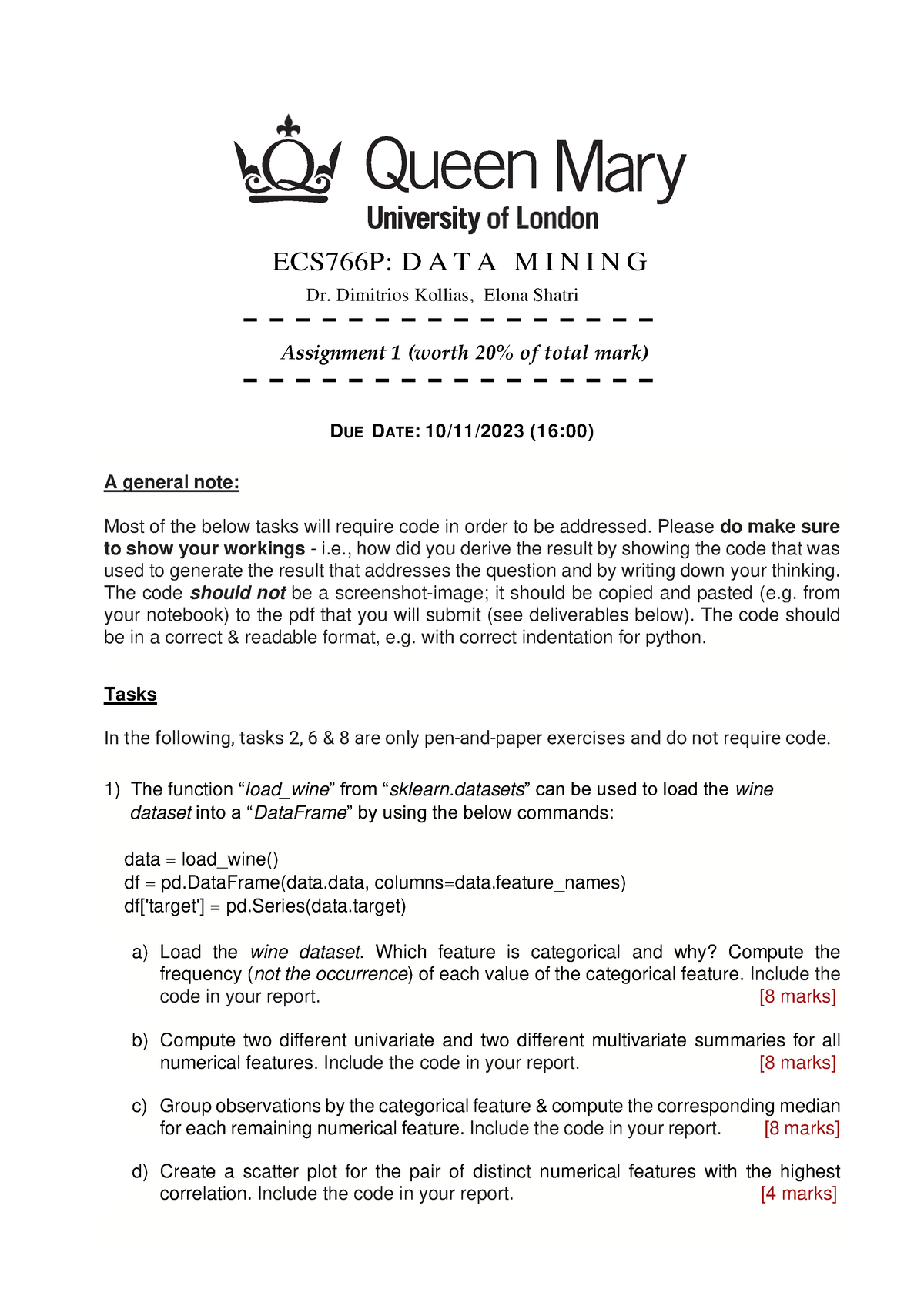 data mining assignment 1