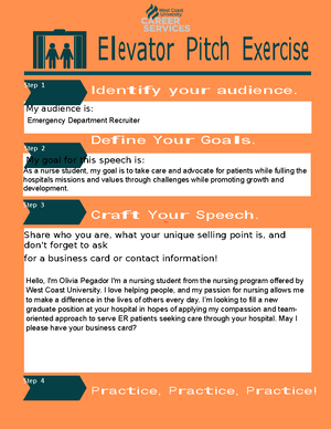 elevator speech nursing