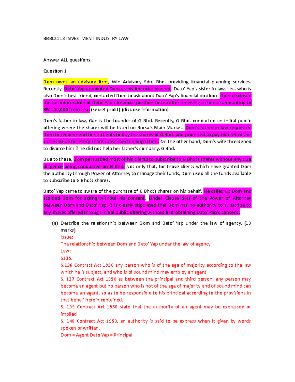 BBBL2113 Investment Industry LAW - BBBL2113 INVESTMENT INDUSTRY LAW ...