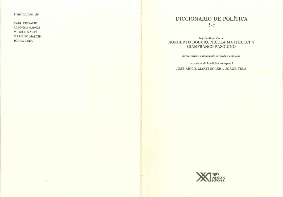 Bobbio, Norberto Diccionario de Ciencia Politica-Poder - traducción de