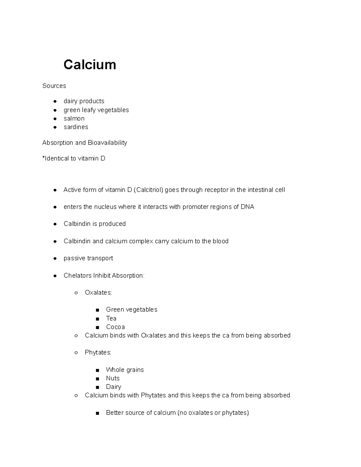 Nutrition and Health Calcium - Calcium Sources dairy products green ...