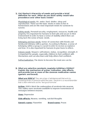 MH Exam 3 Worksheet All Parts 1 - NUR 256/253 Mental Health worksheet ...