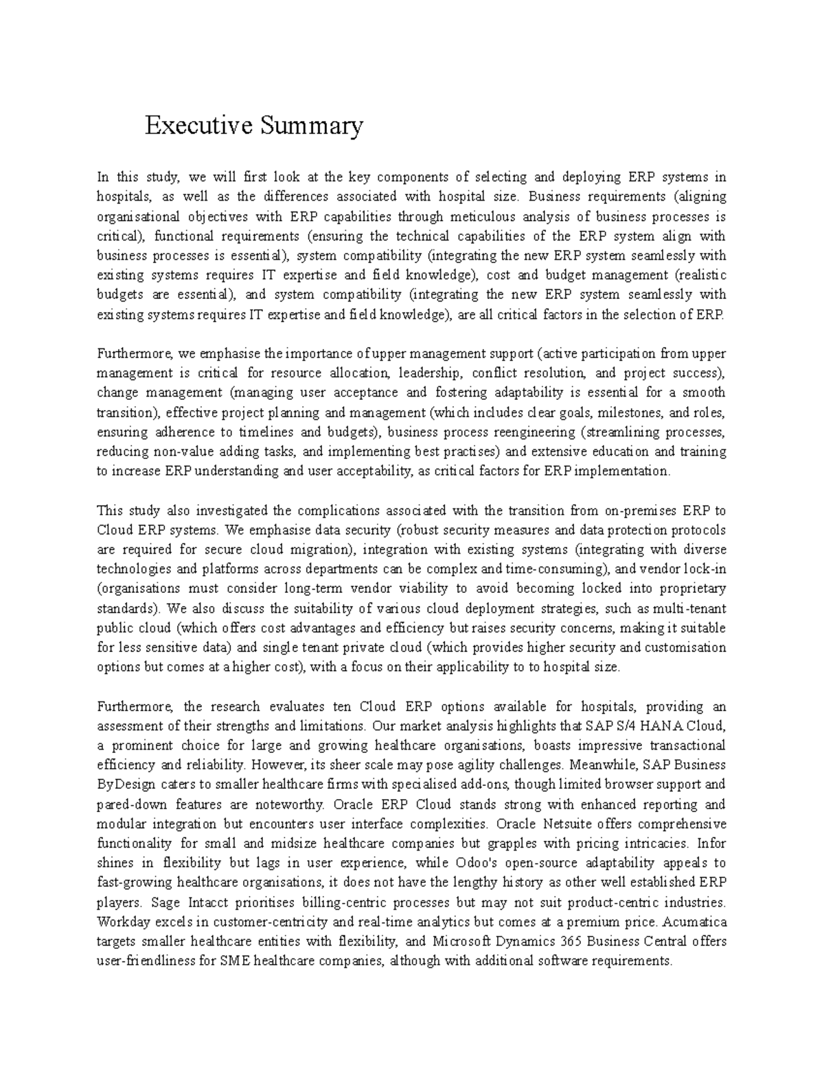 Assignment 1 INF2003 - Executive Summary In this study, we will first ...