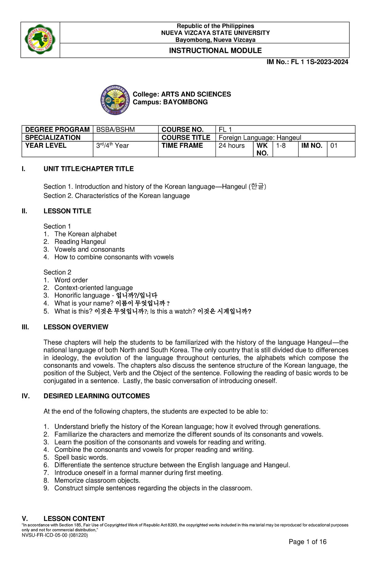 FL 1 IM Midterm - Notes - NUEVA VIZCAYA STATE UNIVERSITY Bayombong ...