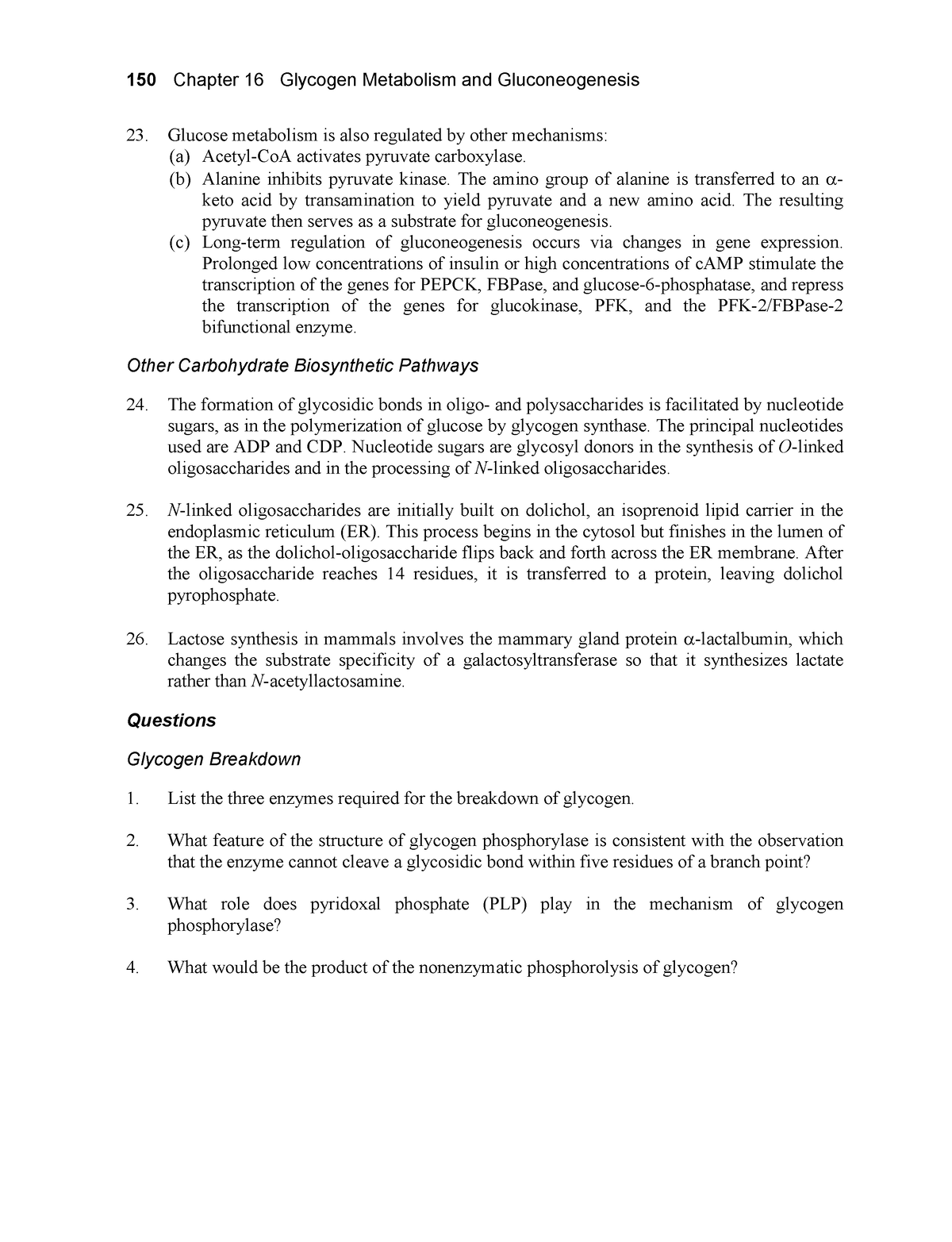 Biochemistry-54 - N/A - 150 Chapter 16 Glycogen Metabolism and ...