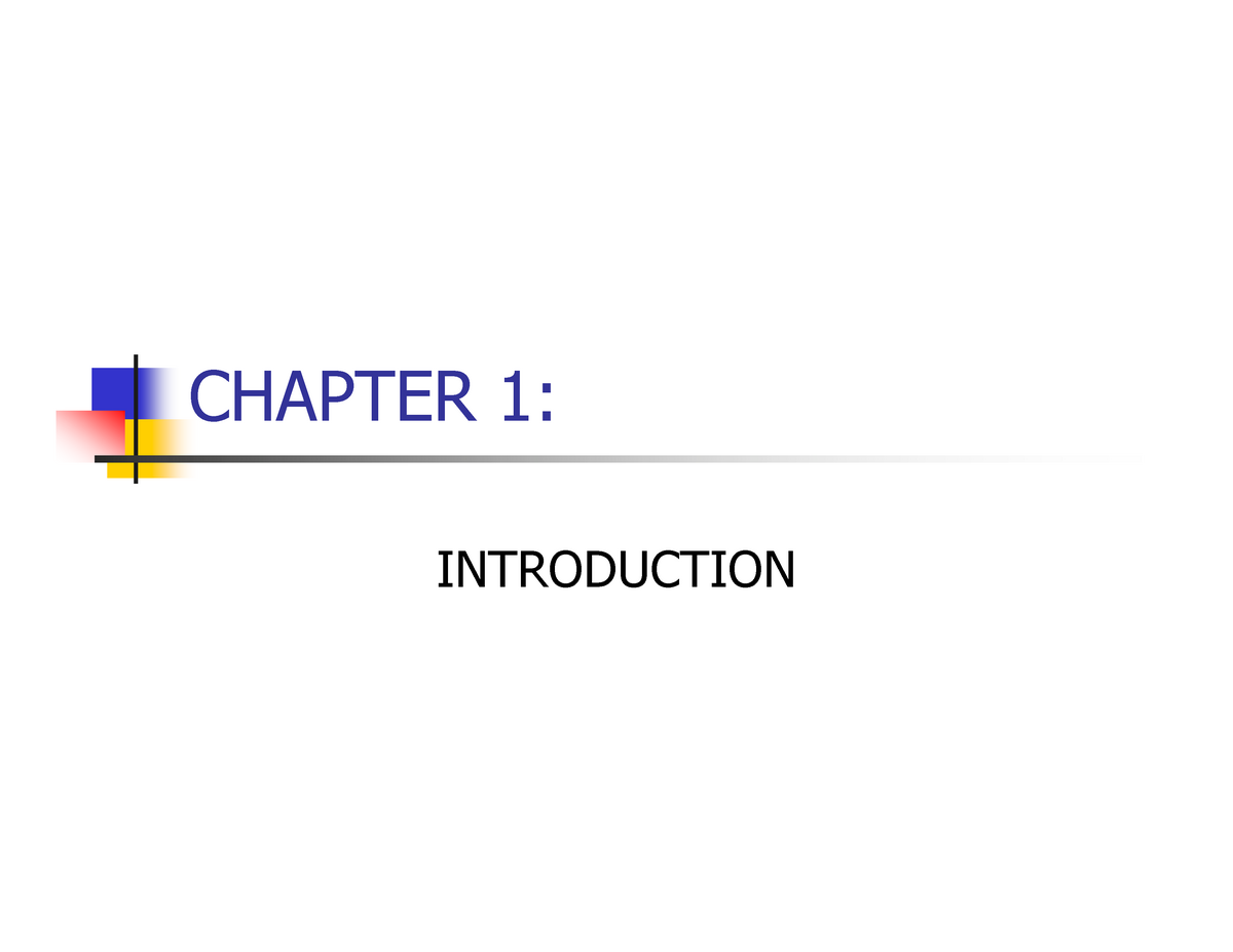 Chapter 1 - Lecture notes 1 - - Studocu