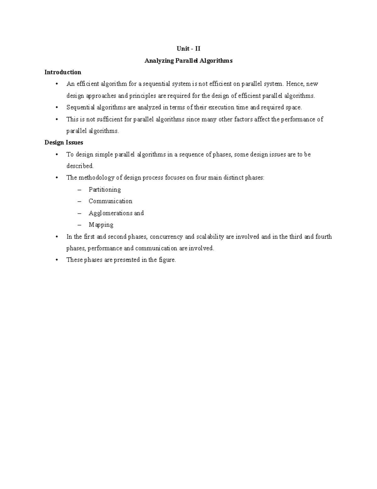 Unit-II - Cloud computing notes - Unit - II Analyzing Parallel ...