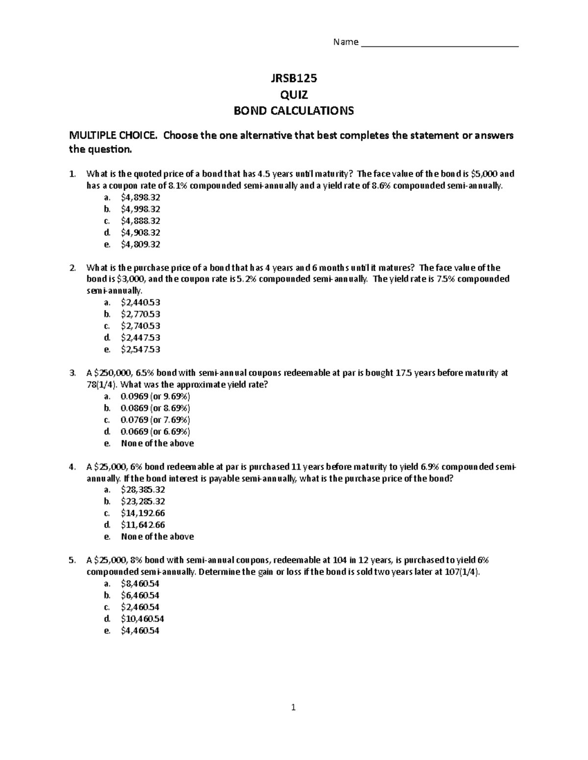 PRACTICE QUESTIONS - Name ______________________________ JRSB QUIZ BOND ...