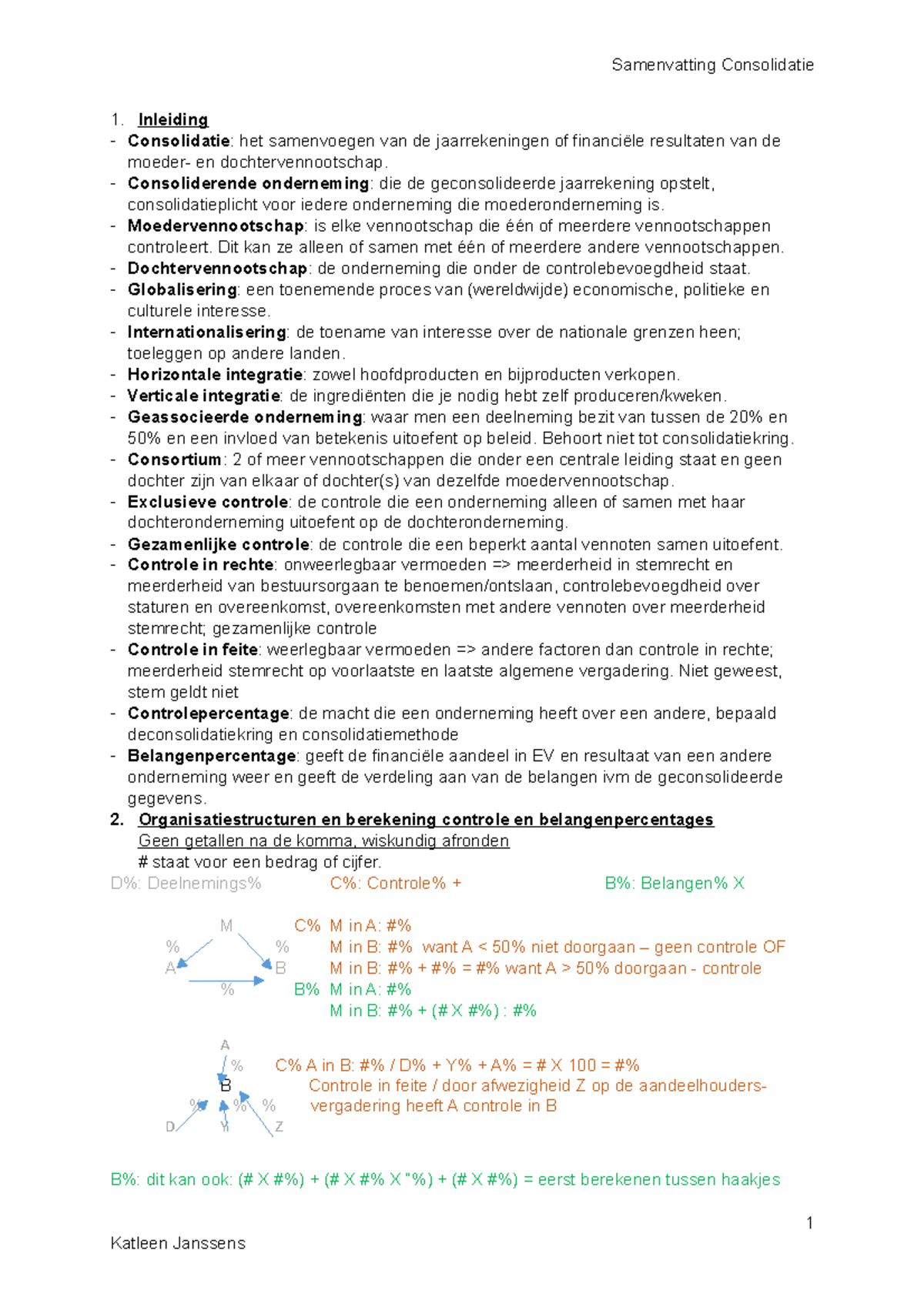 Consolidatie KJ - Samenvatting Consolidatie Inleiding Consolidatie ...