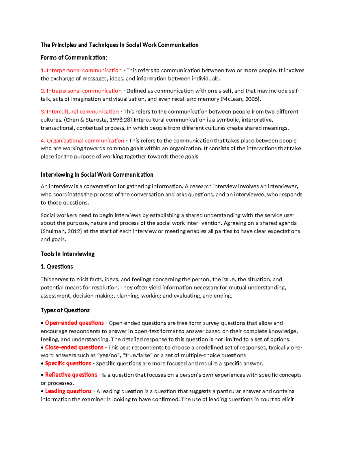Understanding communication - Social Work - The Principles and ...