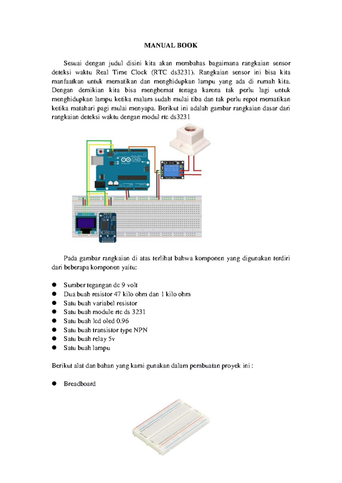 Manual Book - Lampu Otomatis - MANUAL BOOK Sesuai dengan judul disini