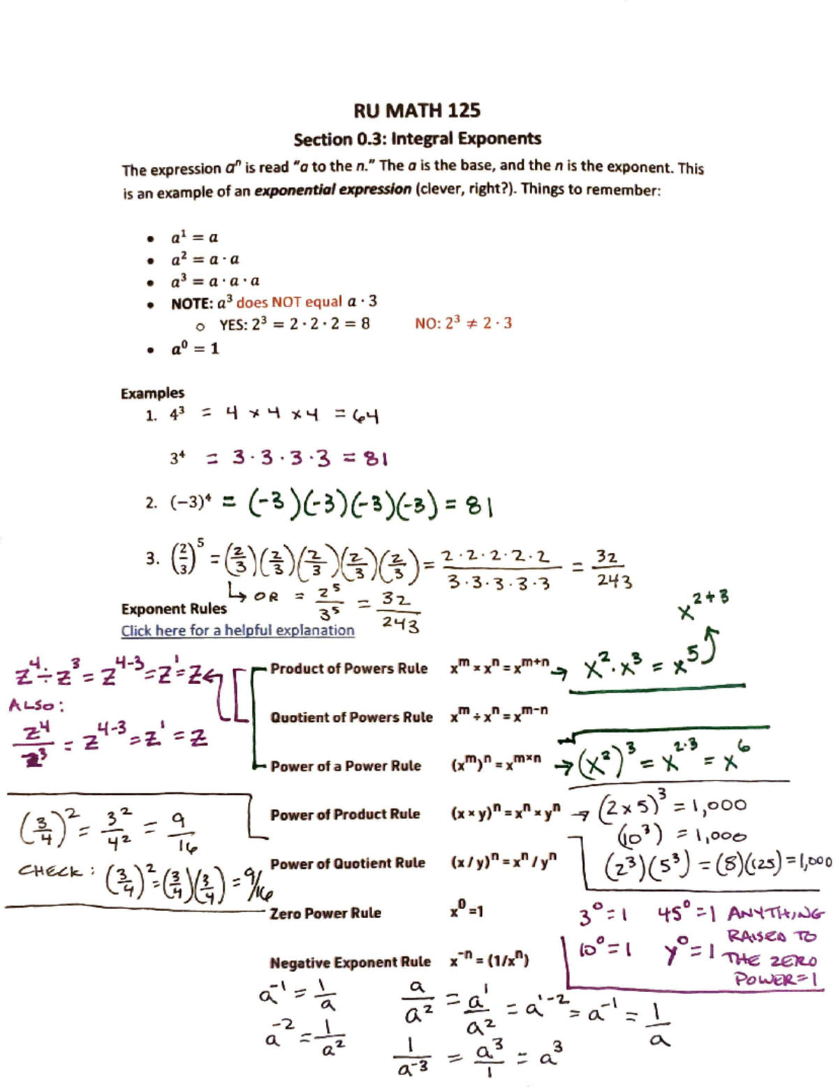 Section 0.3 In-class notes KEY - MTH 116 - Studocu