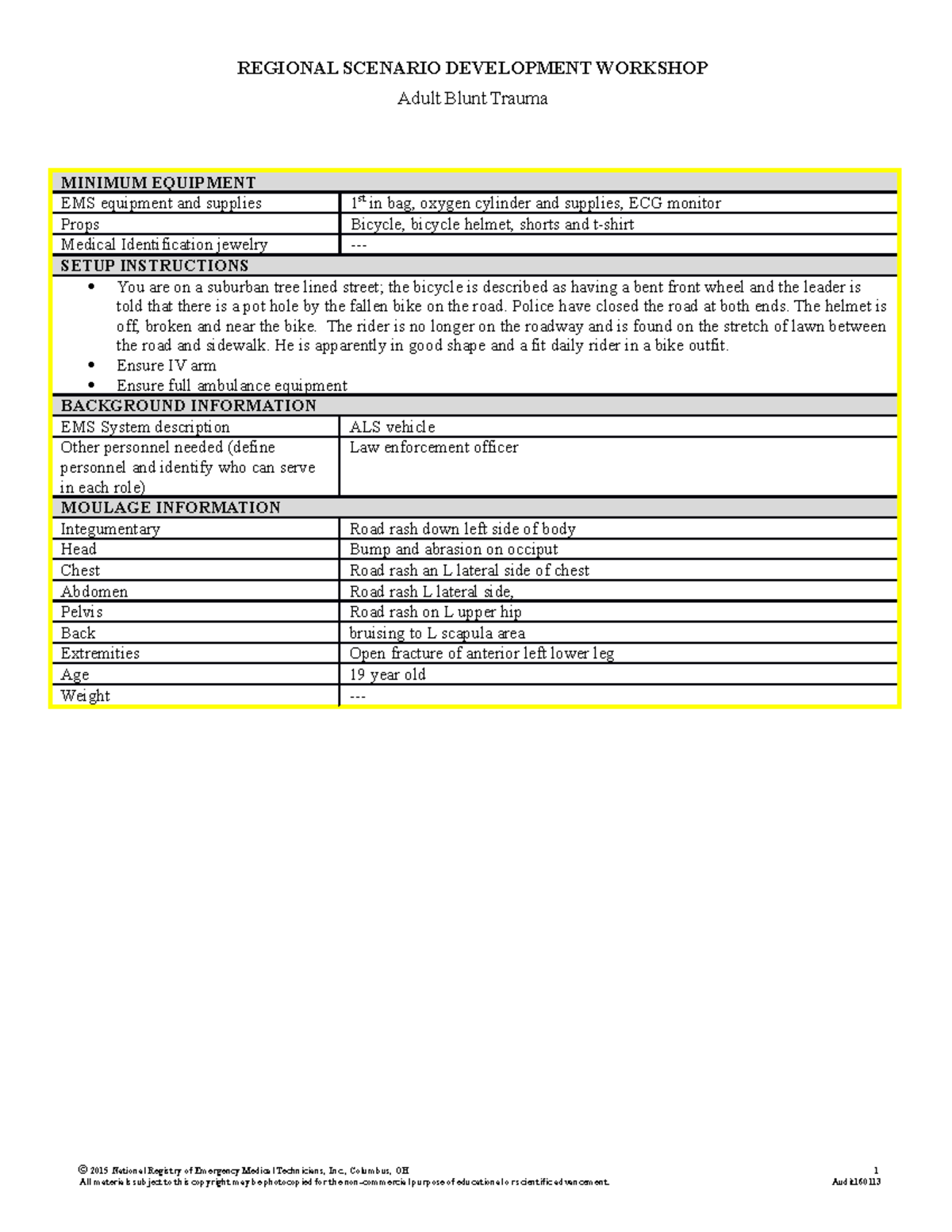 17 09 21 summative adult blunt trauma Adult Blunt Trauma MINIMUM