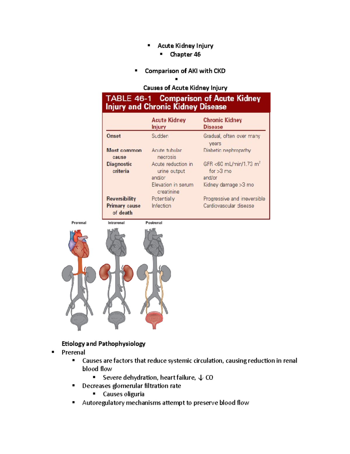 Acute Kidney Injury ch 46 - § Acute Kidney Injury § Chapter 46 ...