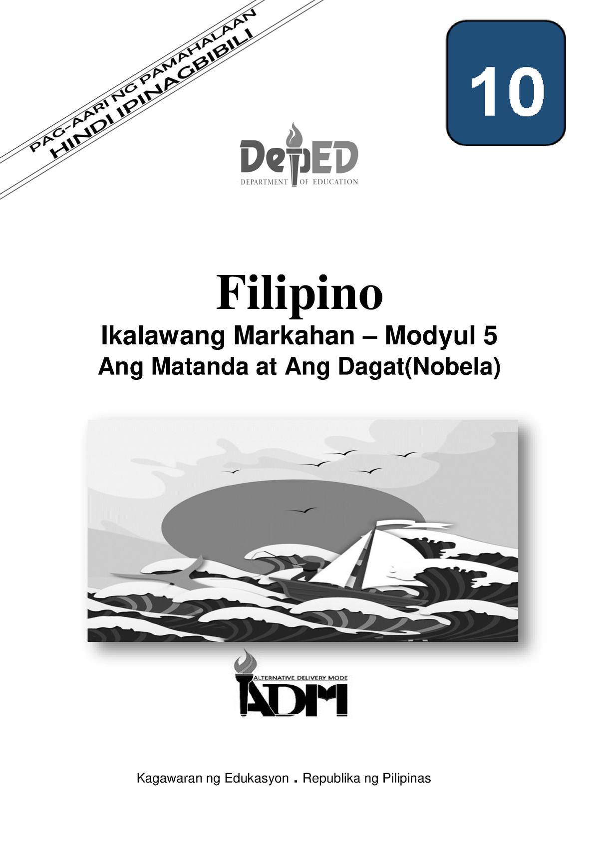 FIL10 Q2 Mod5 Nobela V3 - Grade 10 Module - Filipino Ikalawang Markahan ...