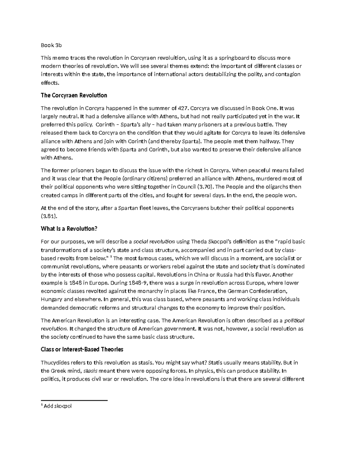 Book 3b Memo Book 3b This memo traces the revolution in Corcyraen