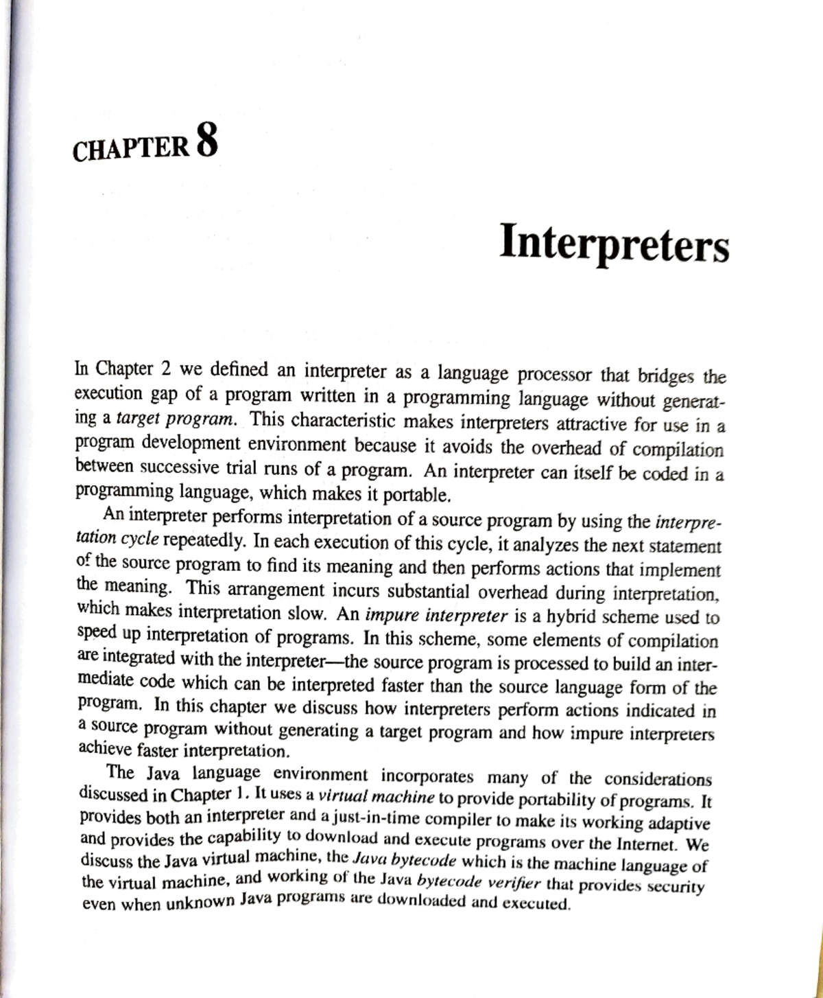 Interpreter-SP - System programming notes - CHAPTER Interpreters In ...