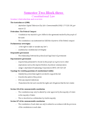 Notes - Legal systems in context (Block One) Session one 21/02/ - Must ...