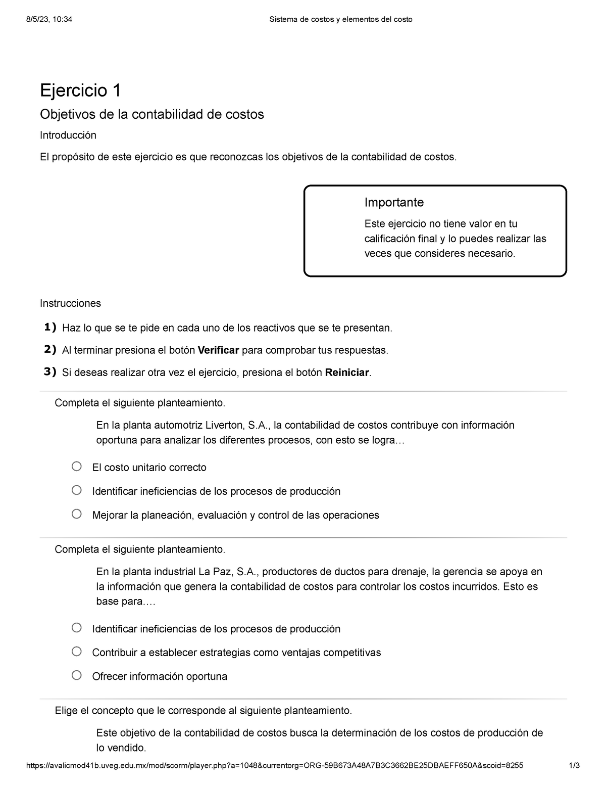 Costos Para Ingeniería V1 Sistemas De Costos Y Elementos Del Costo 1 ...