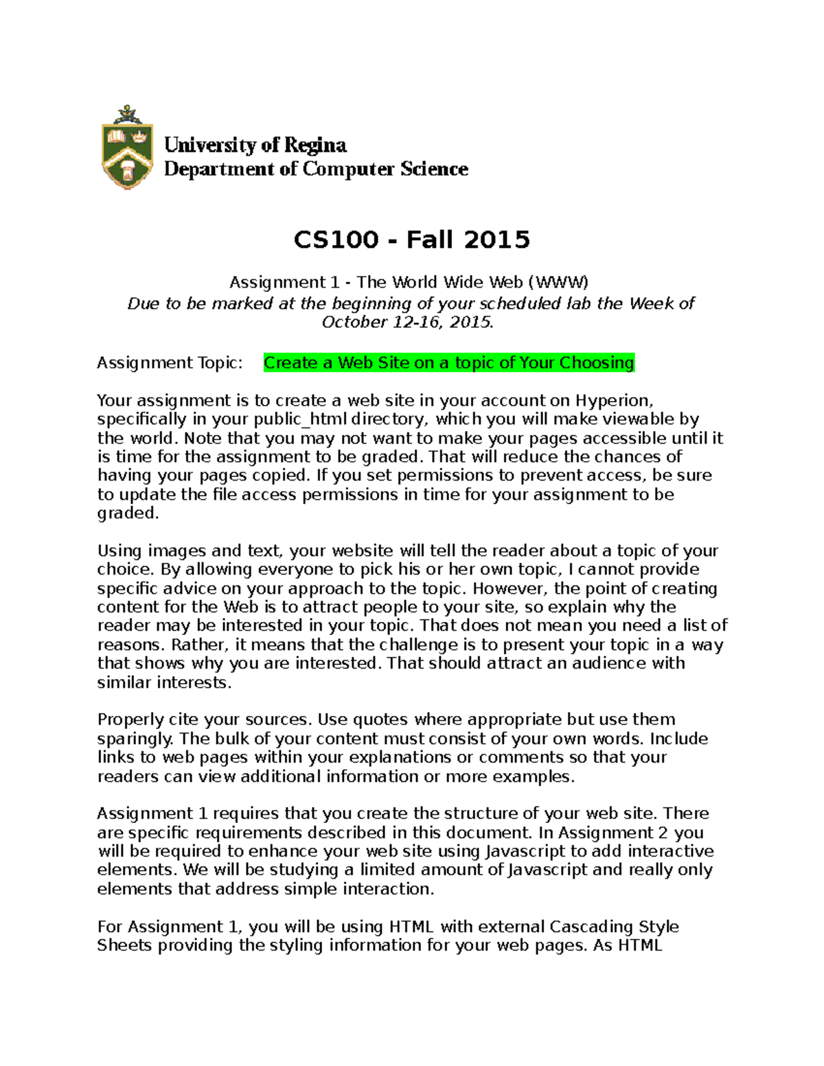 Study Document 3 - Third coding assignment for CS 210 Semester 2 ...