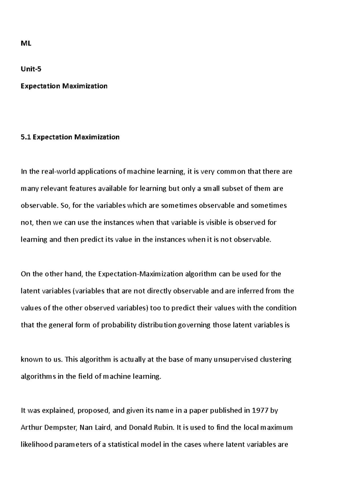 Gmms Expectation , Gaussian mixture models and the EM algorithm – CVGU