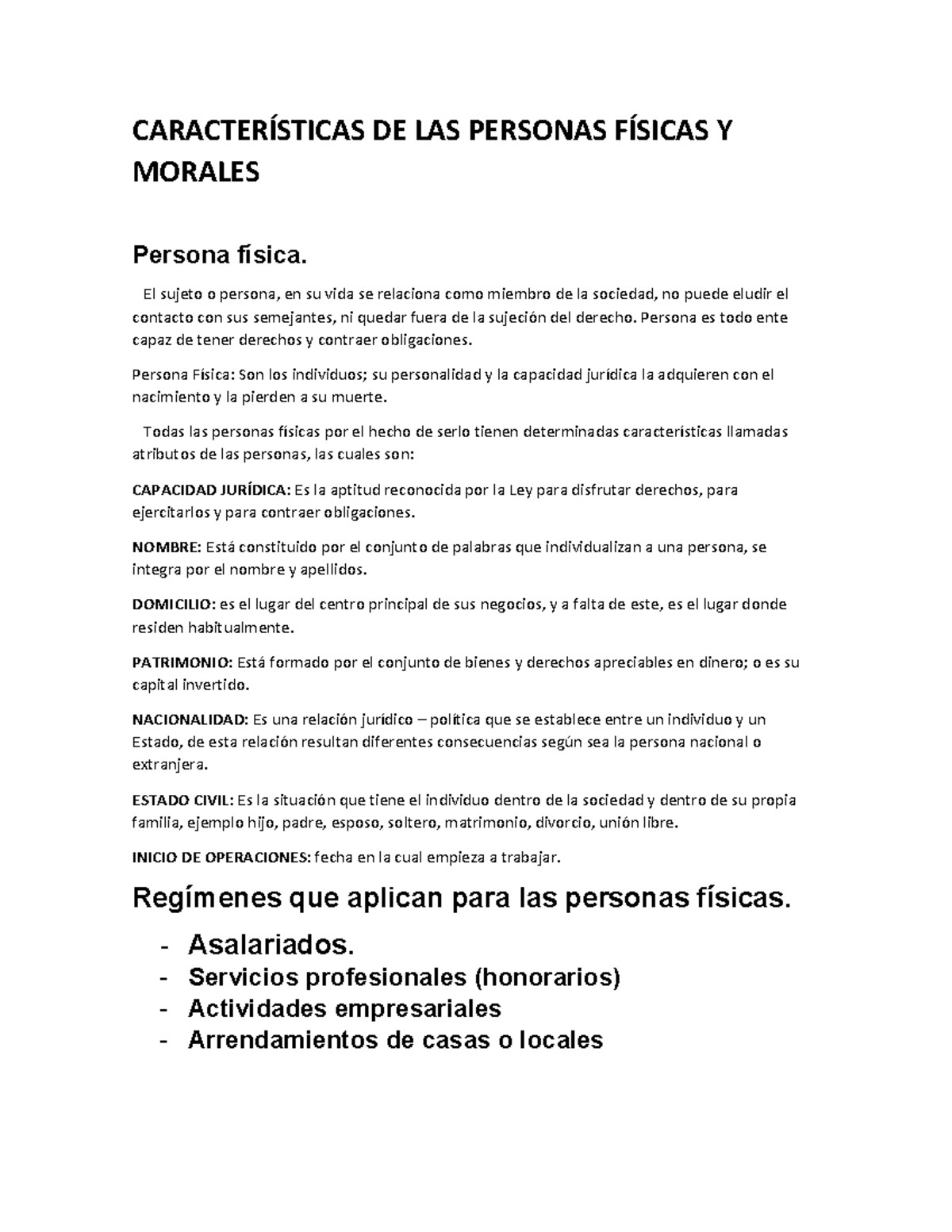 5. A2. Personas Físicas Y Morales - CARACTERÍSTICAS DE LAS PERSONAS ...