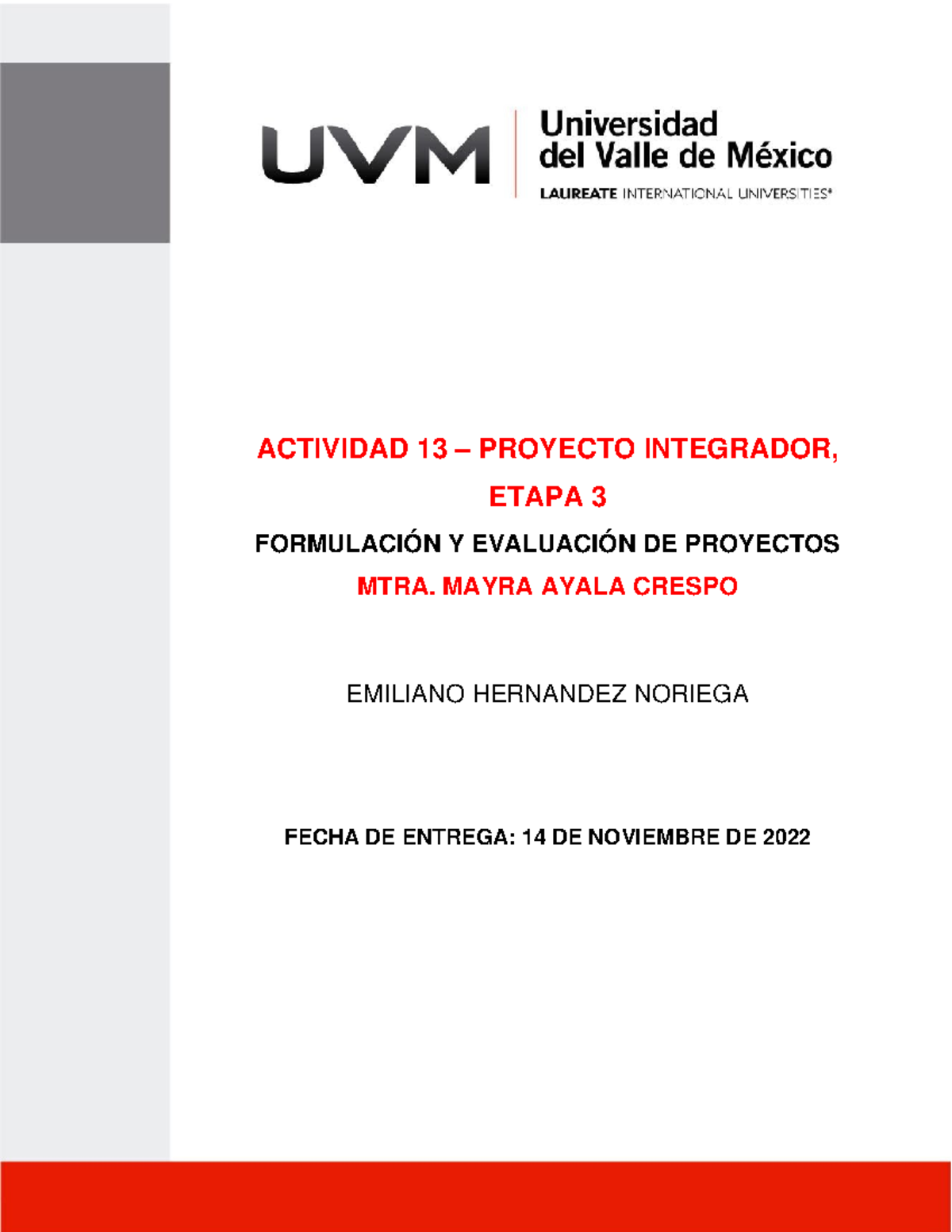 A13 EHN - Tarea - ACTIVIDAD 13 – PROYECTO INTEGRADOR, ETAPA 3 ...