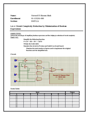 DES (Example) - About Des Algorithm - Name: Gulbadin Reg no: 01-247221 ...