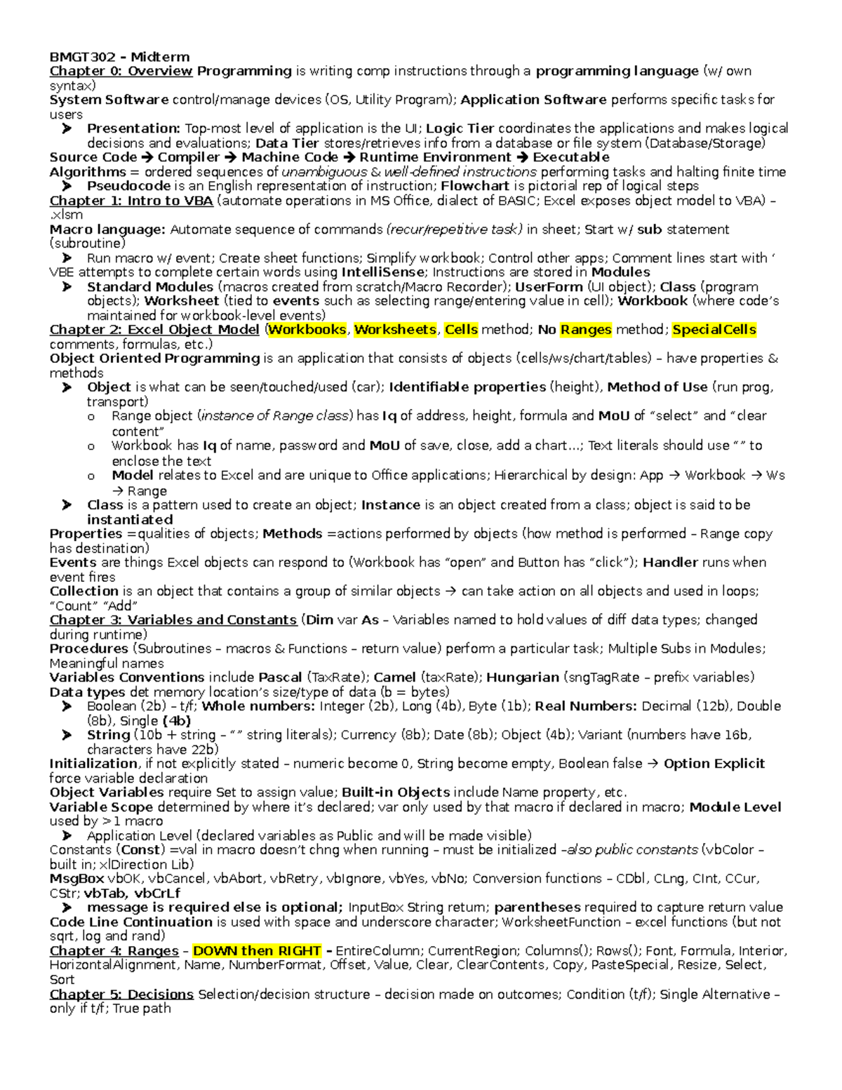 BMGT302-midterm - Summary Designing Applications For Business Analytics ...