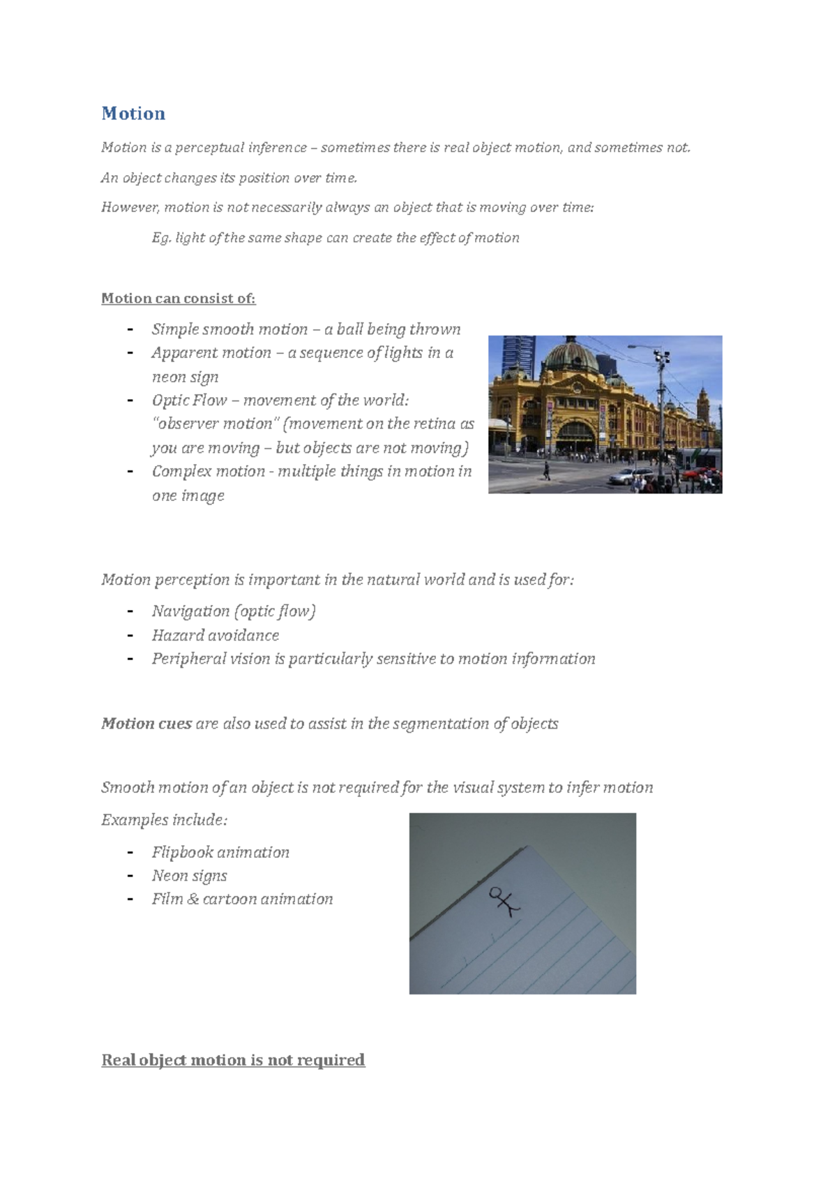 OPTO20004 Motion - Motion Motion is a perceptual inference – sometimes ...
