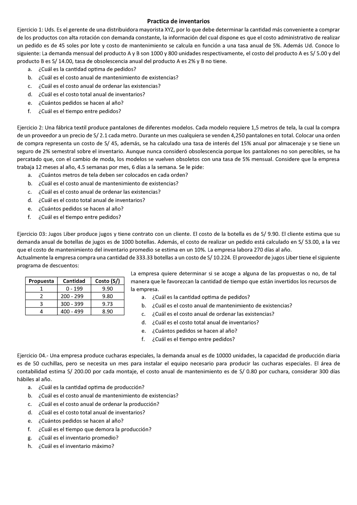 Examen De Inventarios Ver2-EP2-1 - Practica De Inventarios Ejercicio 1 ...