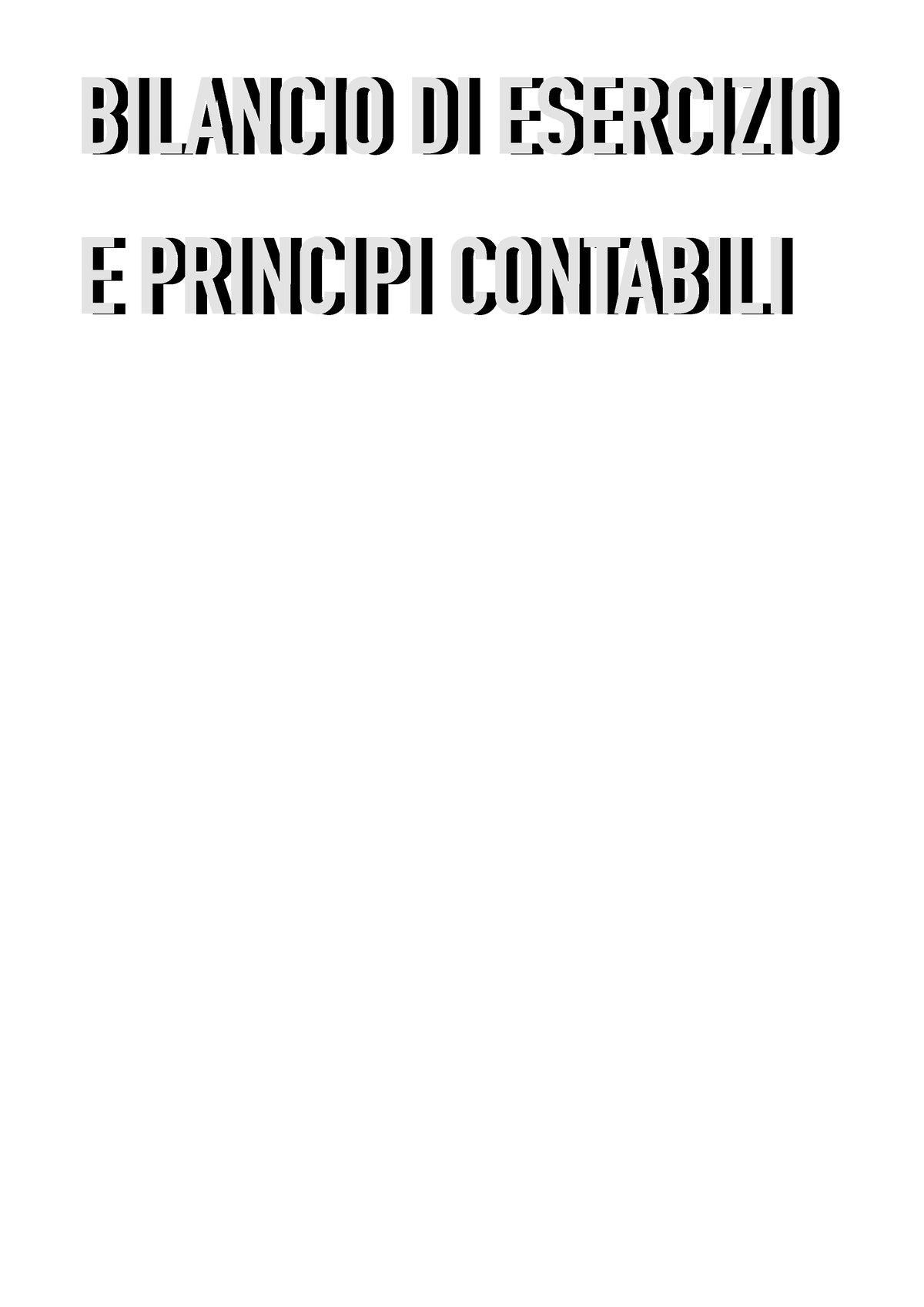 Bilancio Di Esercizio E Principi Contabili ( Libro) - BILANCIO DI ...